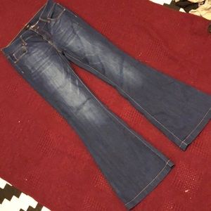 Celebrity Pink Dark Wash Flare High Waisted